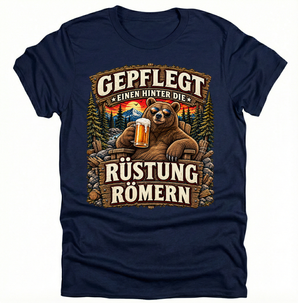 Gepflegt Einen Hinter Die Rüstung Römern T-Shirt lustig Bär Bier Shirt Herren Wikinger Mittelalter Geschenk