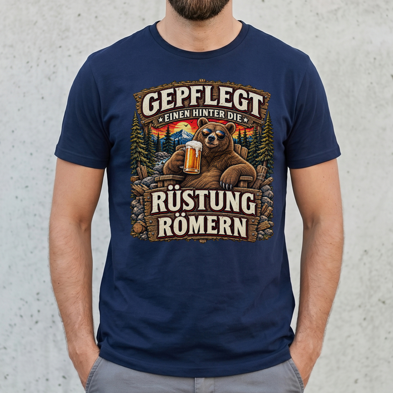 Gepflegt Einen Hinter Die Rüstung Römern T-Shirt lustig Bär Bier Shirt Herren Wikinger Mittelalter Geschenk