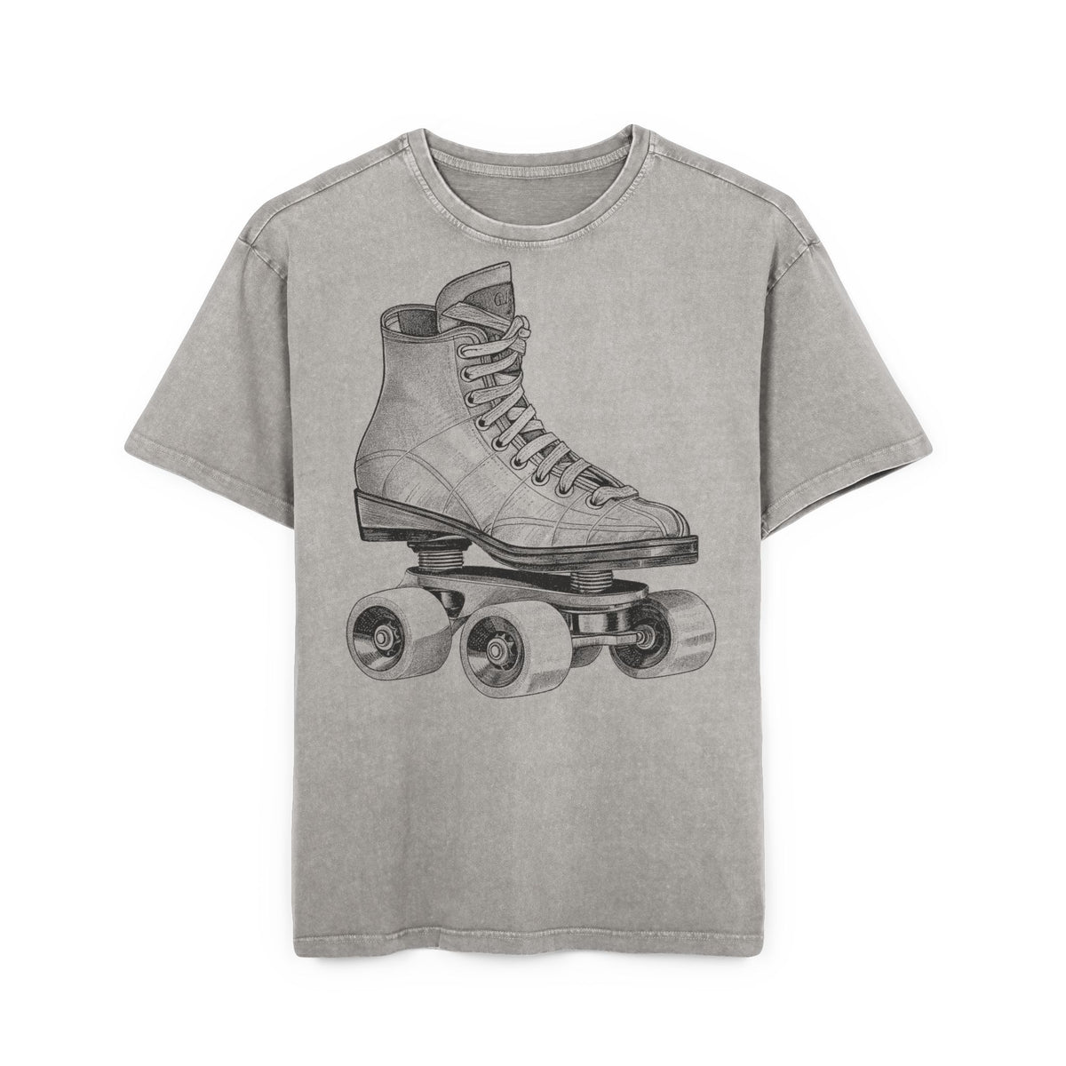 Vintage Roller Skate Heavy Oversized T-Shirt | Retro 70s Quad Skates Graphic Tee, Rollschuh Skater Girl Shirt Frau, Acid Wash Streetwear