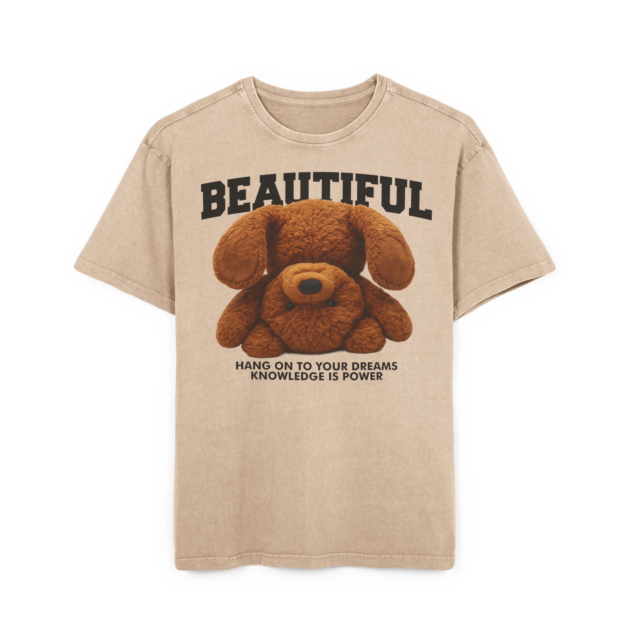 Beautiful Teddy Bear Heavy Oversized T-Shirt | Aesthetic Streetwear Vintage Tee, Cute Graphic Shirt, Motivations-Spruch Skater Geschenk