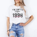 Limited Edition 1996 – Personalisiertes Geburtstags Hoodie, Sweatshirt oder Shirt – Jahrgang Geschenk für Frauen - pure|custom.