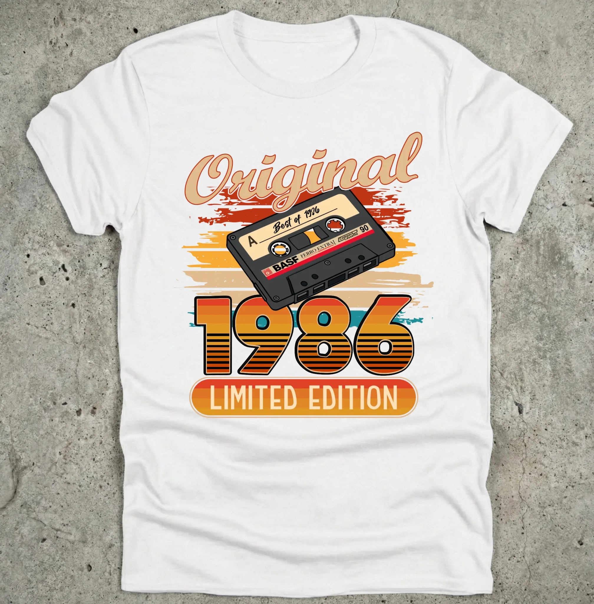 40. Geburtstag Geschenk 1986 Personalisiert Name Vintage Kassette T-Shirt Hoodie Sweatshirt Männer Frauen Original Limited Edition 40 Jahre - pure|custom.