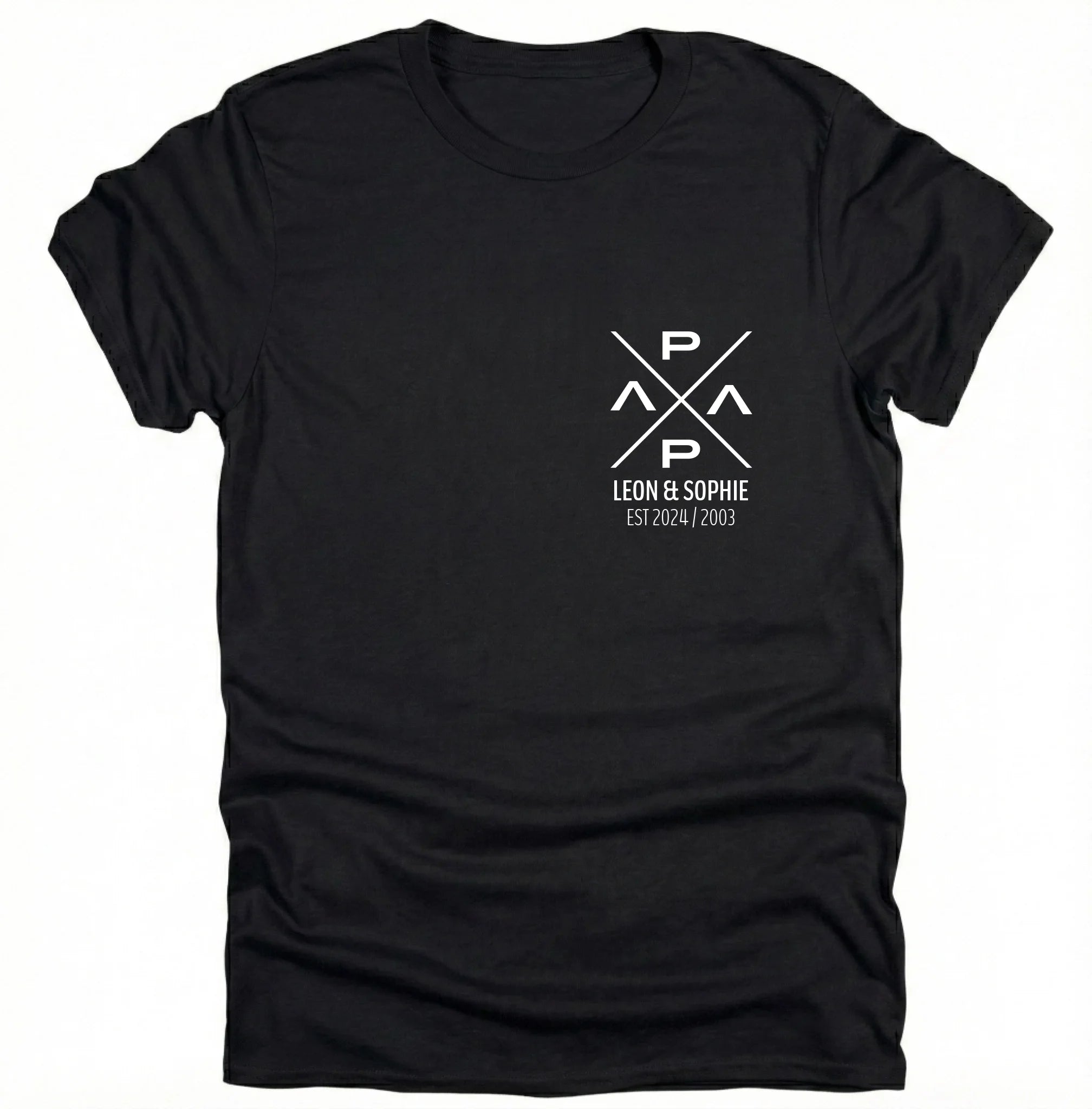 PapaPrint Geschenk für Väter Personalisiert Name & Jahr | Papa Hoodie | Est 2024 2025 2026 | Sweatshirt Herren | Vatertagsgeschenk Shirt - pure|custom.