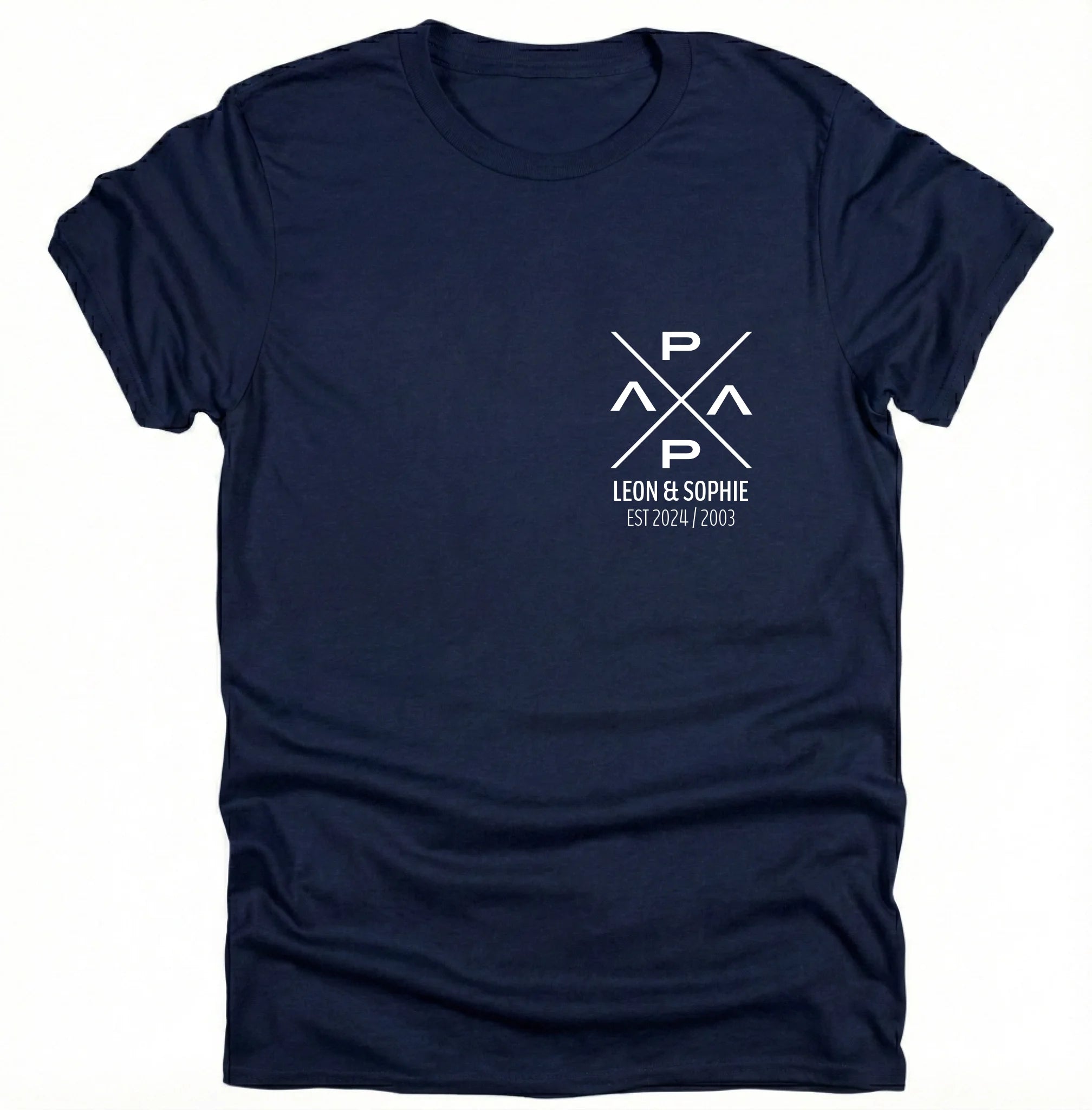 PapaPrint Geschenk für Väter Personalisiert Name & Jahr | Papa Hoodie | Est 2024 2025 2026 | Sweatshirt Herren | Vatertagsgeschenk Shirt - pure|custom.