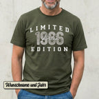 60. Geburtstag Geschenk Männer 1966 T-Shirt Personalisiert Name Limited Edition Vintage Look Wunschjahr Herren Shirt 60 Jahre Original - pure|custom.