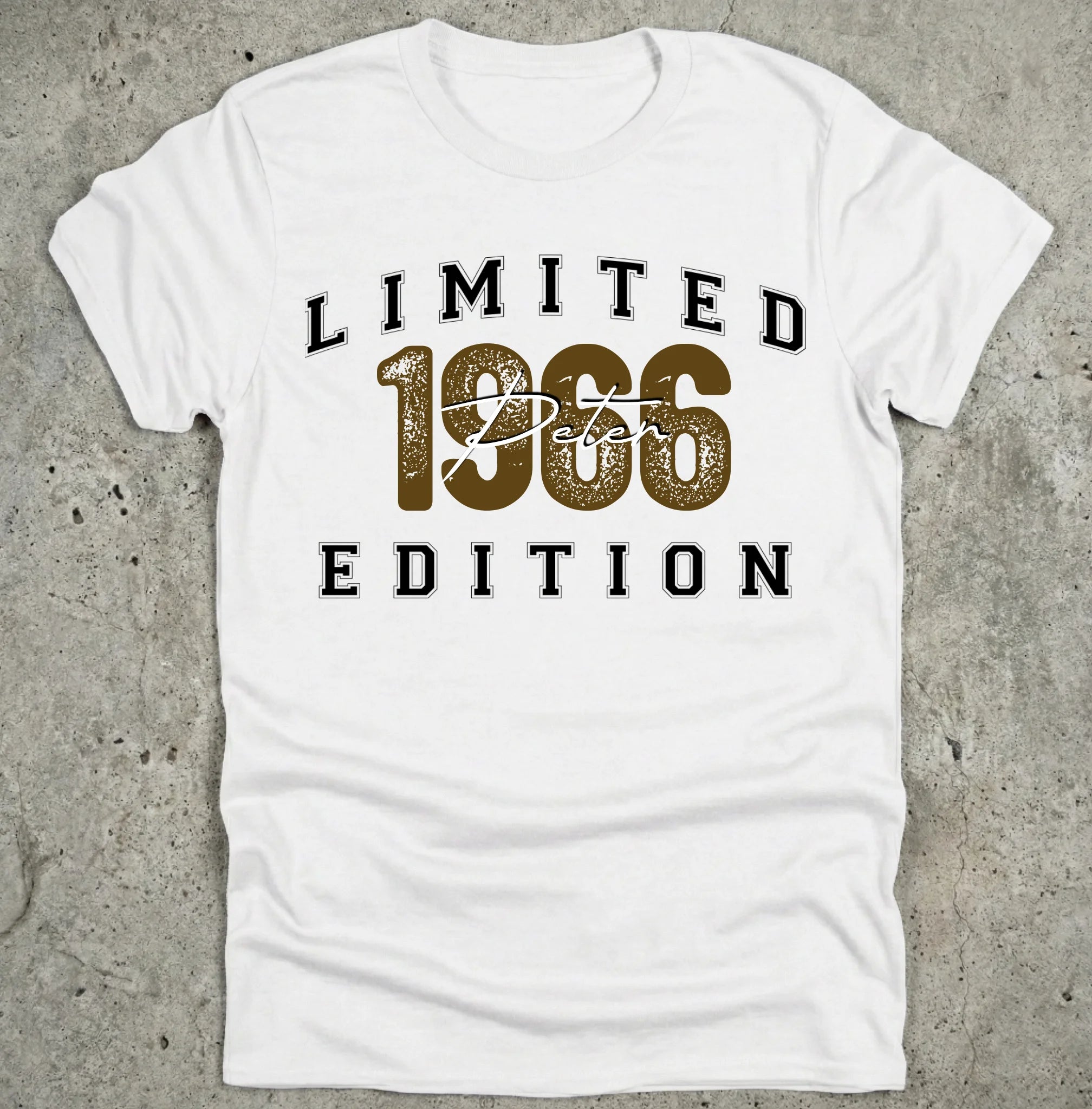 60. Geburtstag Geschenk Männer 1966 T-Shirt Personalisiert Name Vintage Look Original Wunschjahr Herren Shirt 60 Jahre Limited Edition - pure|custom.