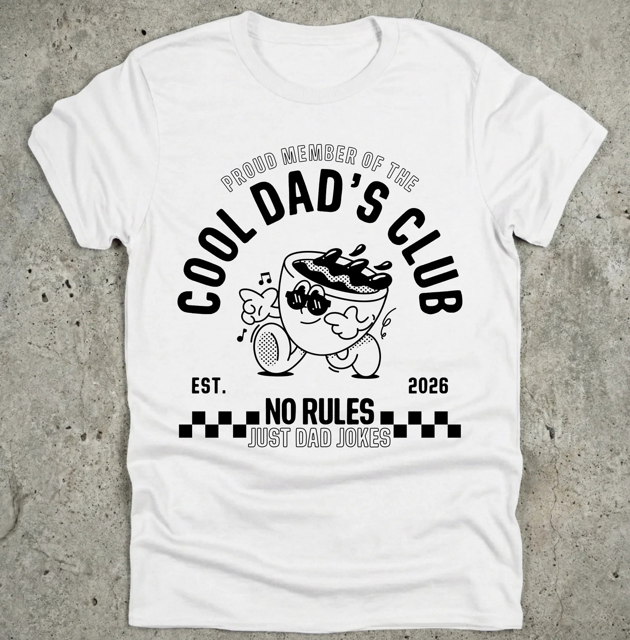 Personalisierbares Vatertag T-Shirt – Cool Dad’s Club – Wunschjahr EST. 2024 / 2025 – Geschenk für Papa zum Vatertag – Retro Dad Shirt - pure|custom.