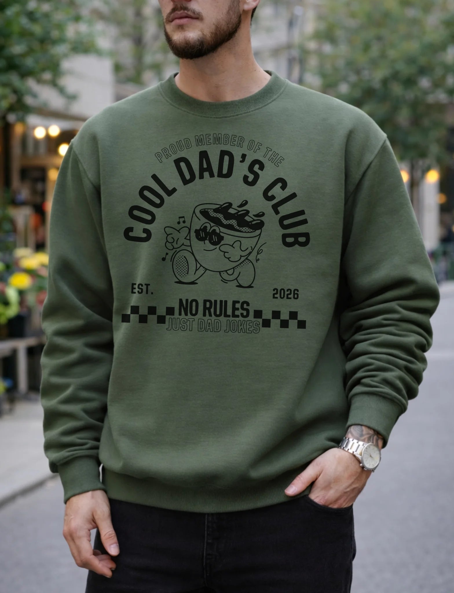 Personalisierbares Vatertag T-Shirt – Cool Dad’s Club – Wunschjahr EST. 2024 / 2025 – Geschenk für Papa zum Vatertag – Retro Dad Shirt - pure|custom.