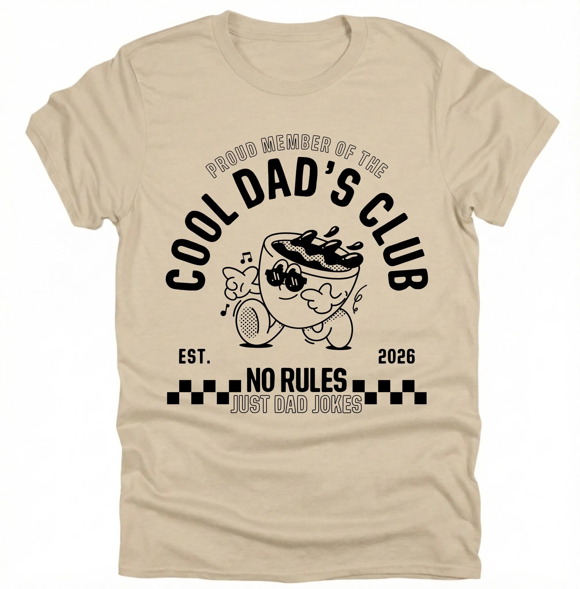 Personalisierbares Vatertag T-Shirt – Cool Dad’s Club – Wunschjahr EST. 2024 / 2025 – Geschenk für Papa zum Vatertag – Retro Dad Shirt - pure|custom.