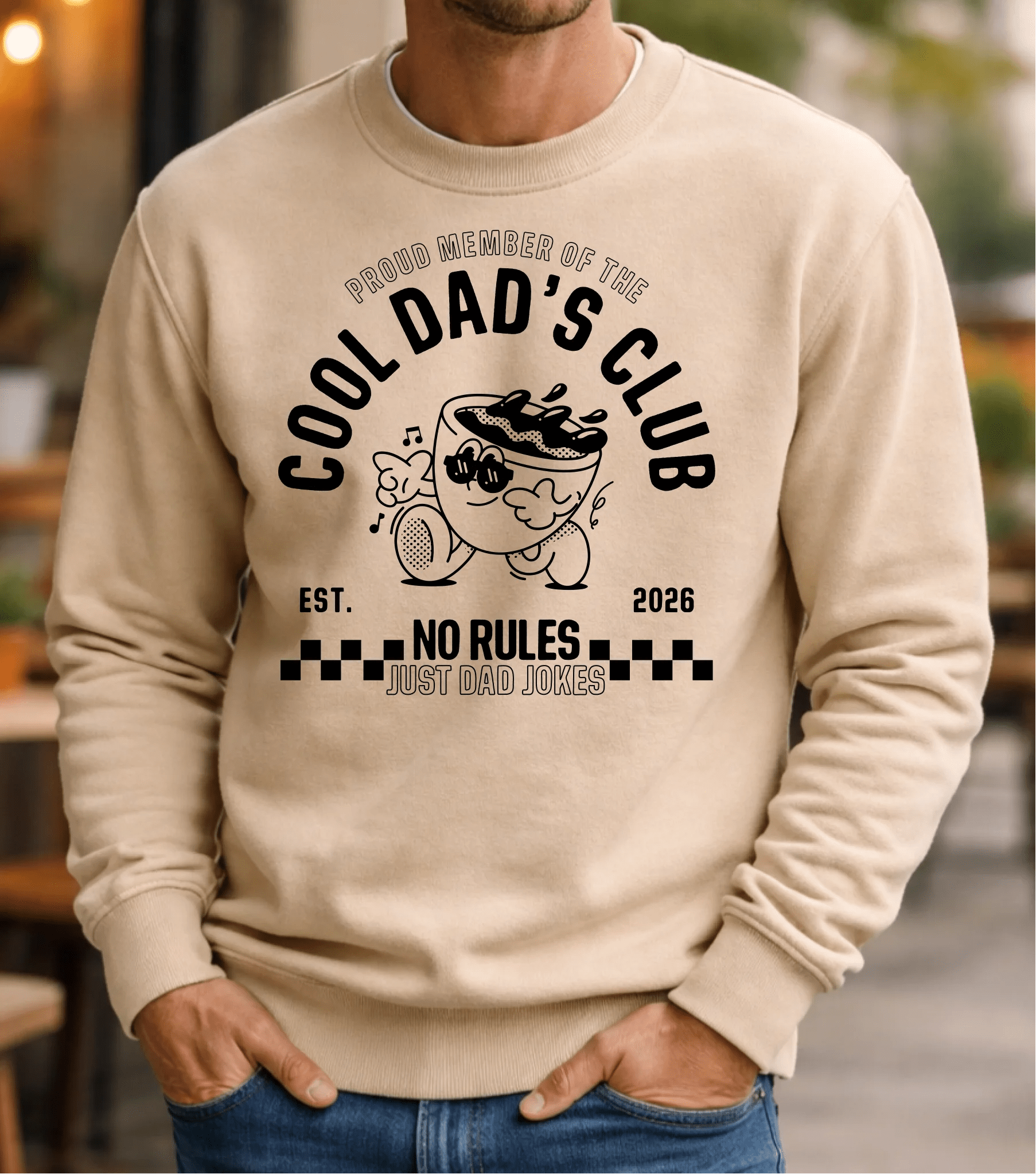 Personalisierbares Vatertag T-Shirt – Cool Dad’s Club – Wunschjahr EST. 2024 / 2025 – Geschenk für Papa zum Vatertag – Retro Dad Shirt - pure|custom.
