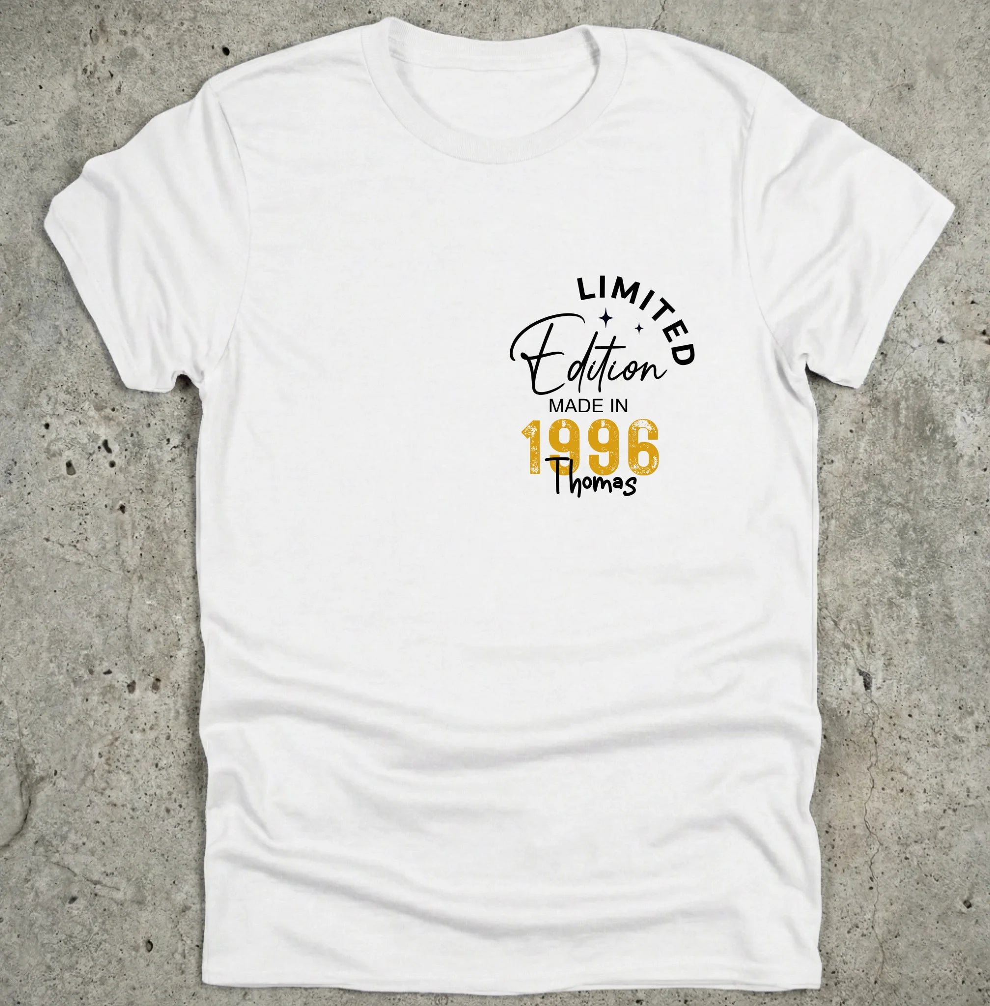 Personalisierter 30. Geburtstag Shirt – Limited Edition Made in 1996 – Wunschname & Jahr – Geschenkidee für Männer zum 30. – Shirt Sweater Hoodie - pure|custom.