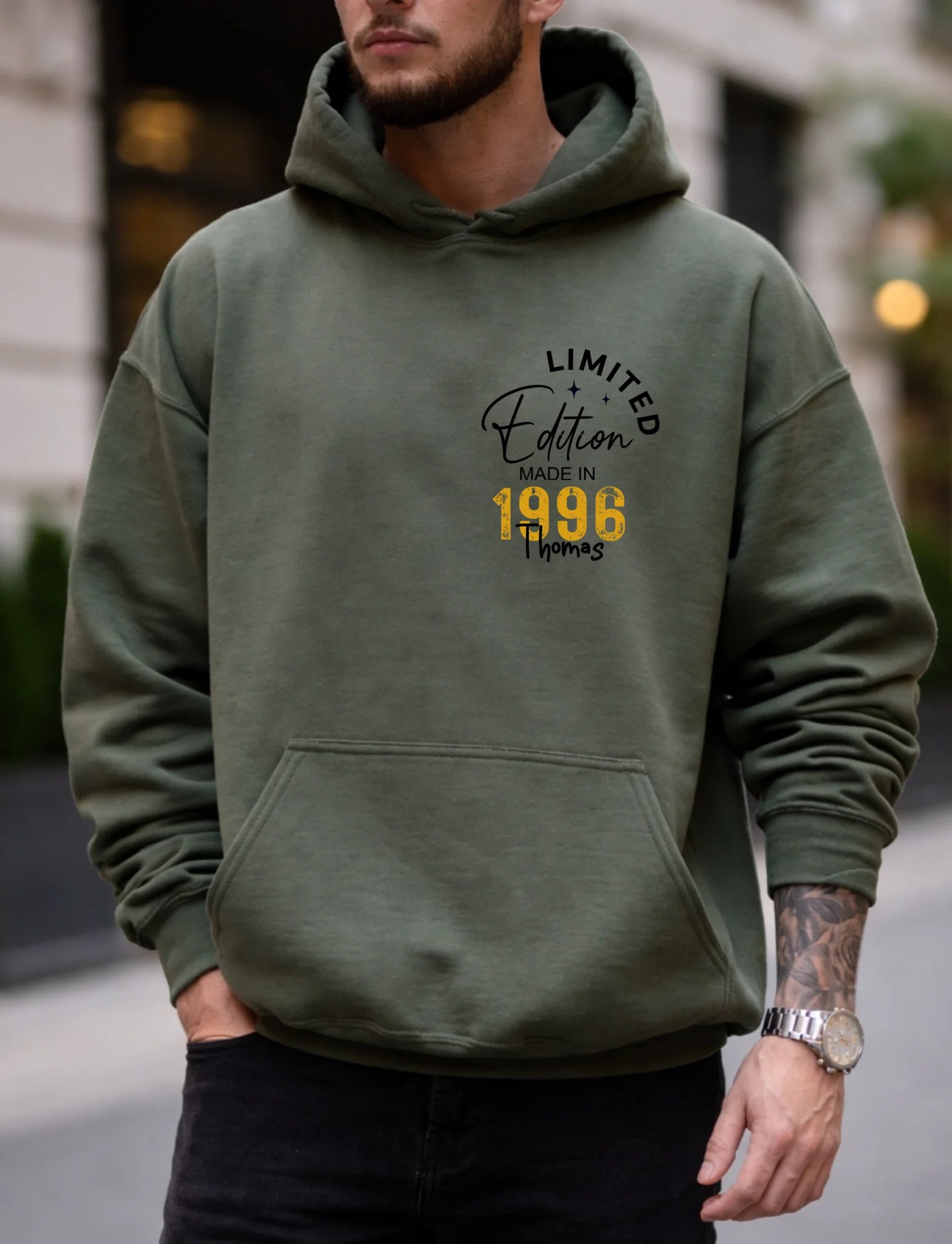 Personalisierter 30. Geburtstag Shirt – Limited Edition Made in 1996 – Wunschname & Jahr – Geschenkidee für Männer zum 30. – Shirt Sweater Hoodie - pure|custom.