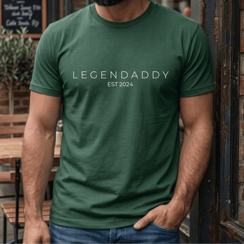 Personalisierbares „LEGENDADDY“ T-Shirt – Das ultimative Papa Geschenk für (werdende) Väter | Wunschjahr Est. [Dein Jahr]