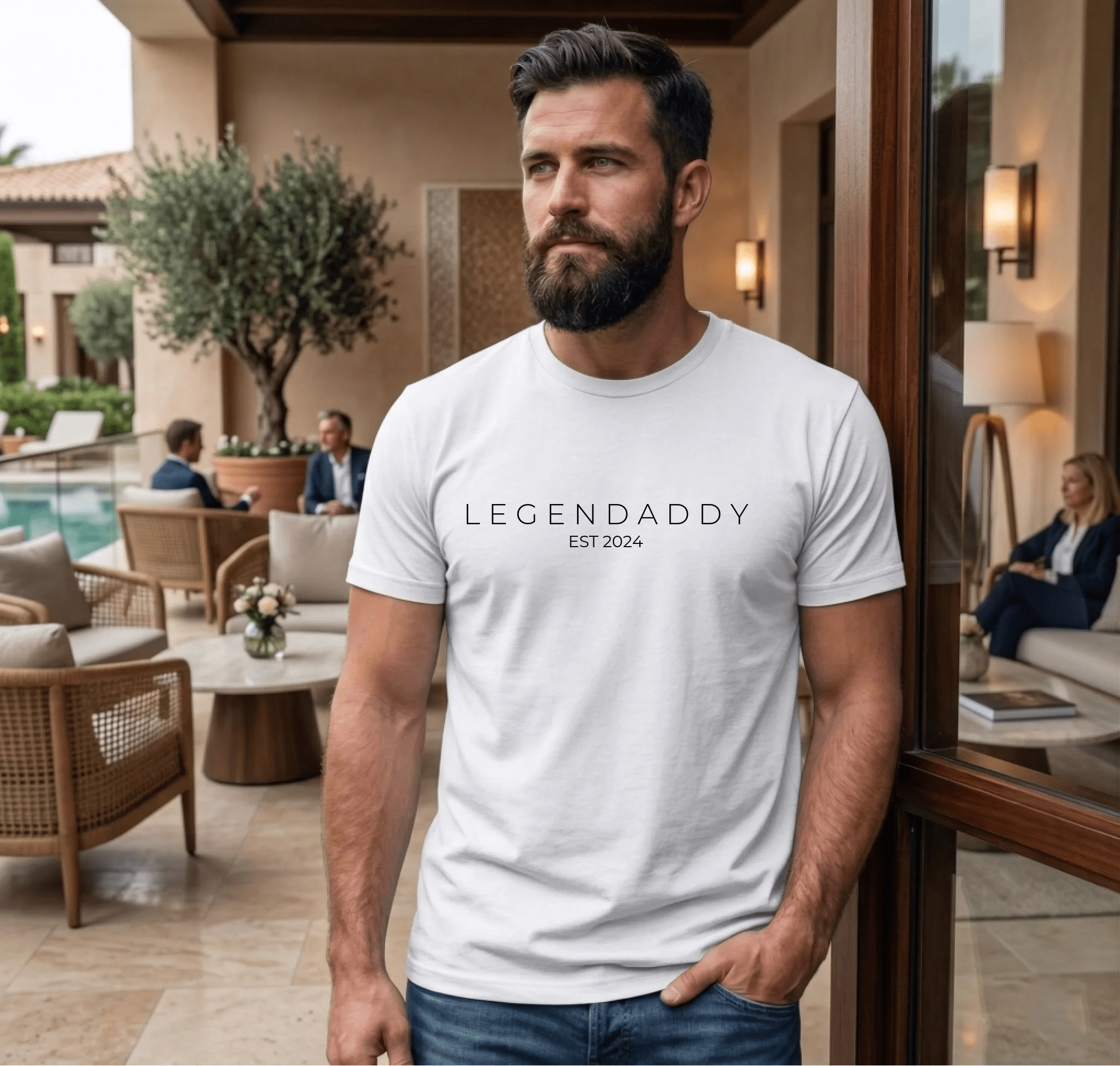 Personalisierbares „LEGENDADDY“ T-Shirt – Das ultimative Geschenk für (werdende) Väter | Wunschjahr Est. [Dein Jahr] - pure|custom.