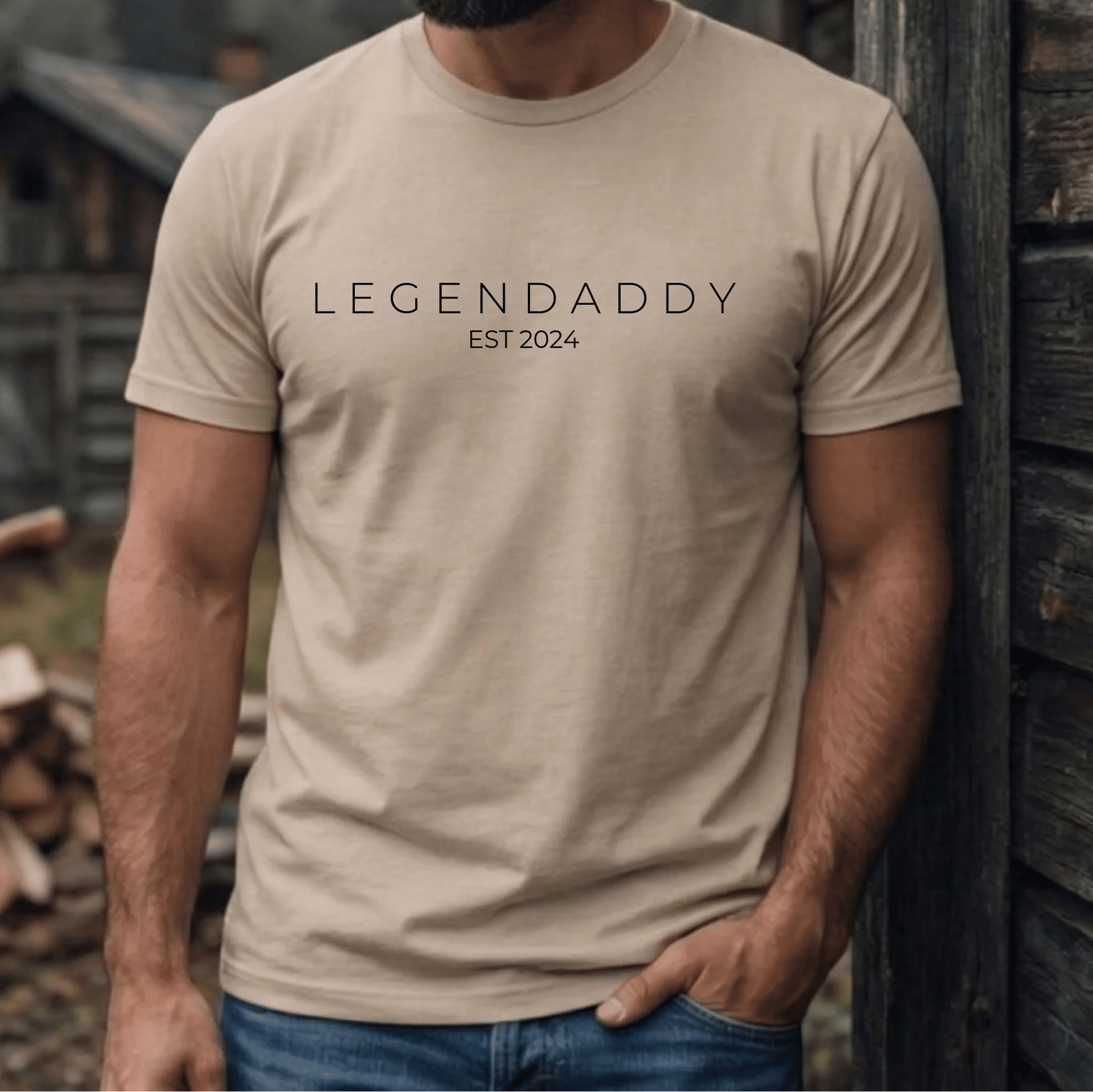 Personalisierbares „LEGENDADDY“ T-Shirt – Das ultimative Geschenk für (werdende) Väter | Wunschjahr Est. [Dein Jahr] - pure|custom.