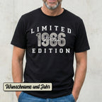 Personalisiertes T-Shirt für Männer | Limited Edition Name & Geburtsjahr | Geschenk zum Geburtstag Herren Shirt Vintage Look Wunschjahr - pure|custom.