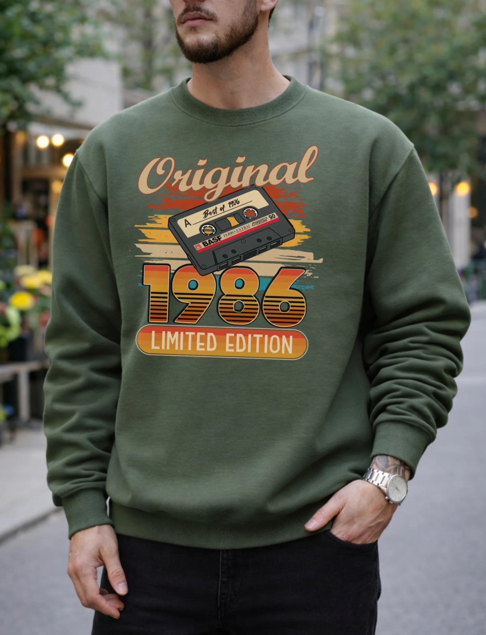 50. Geburtstag Geschenk 1976 Personalisiert Name Vintage Kassette T-Shirt Hoodie Sweatshirt Männer Frauen Original Limited Edition 50 Jahre - pure|custom.