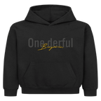 Personalisierter Kinder Hoodie zum 1. Geburtstag – Modell "One - derful" mit Wunschname - pure|custom.