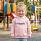 Personalisierter Kinder Hoodie zum 1. Geburtstag – Modell "One - derful" mit Wunschname - pure|custom.