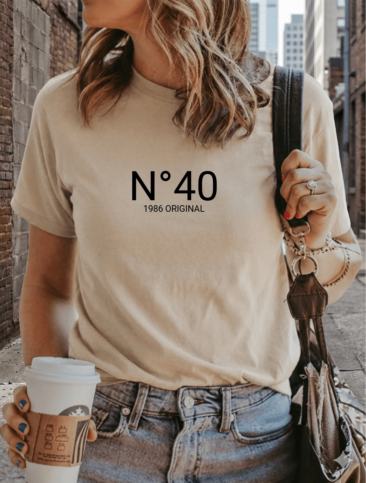 40. Geburtstag T-Shirt Damen – Jahrgang 1986 Original – Minimalistisches Geburtstagsgeschenk für Frauen – Aesthetic Vintage Shirt - pure|custom.
