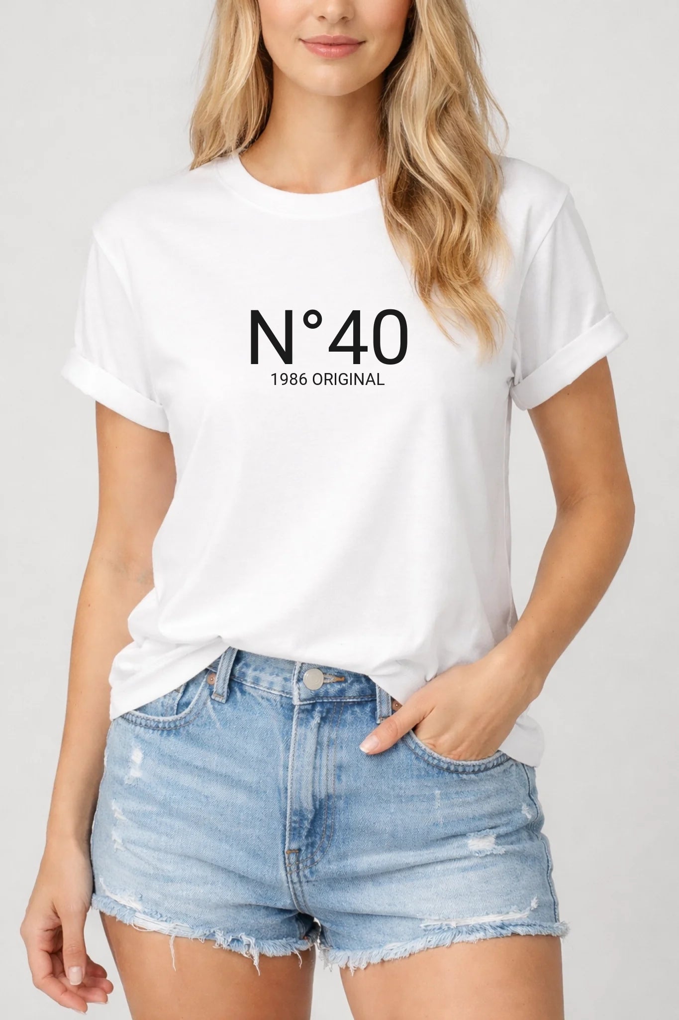 40. Geburtstag T-Shirt Damen – Jahrgang 1986 Original – Minimalistisches Geburtstagsgeschenk für Frauen – Aesthetic Vintage Shirt - pure|custom.