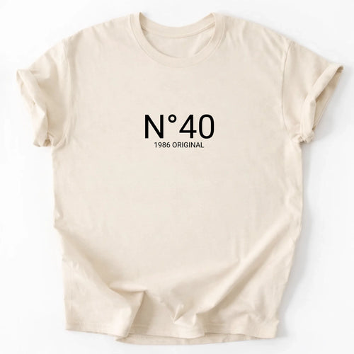 40. Geburtstag T-Shirt Damen – Jahrgang 1986 Original – Minimalistisches Geburtstagsgeschenk für Frauen – Aesthetic Vintage Shirt - pure|custom.