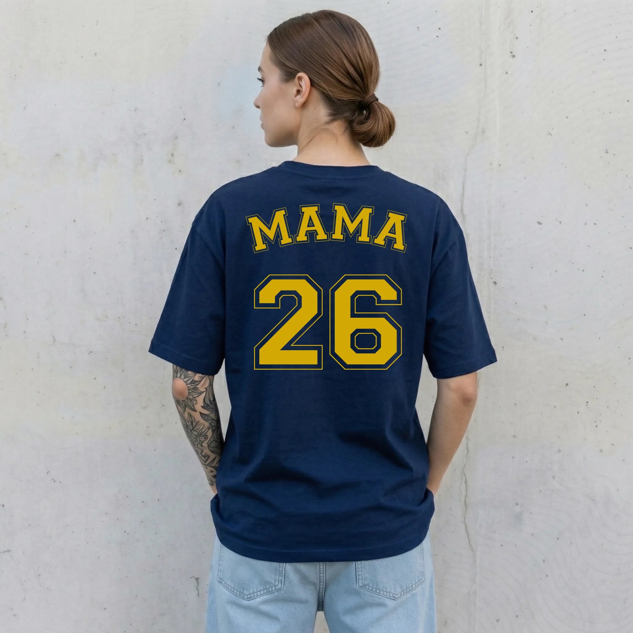 Frauen Shirt Rücken navy