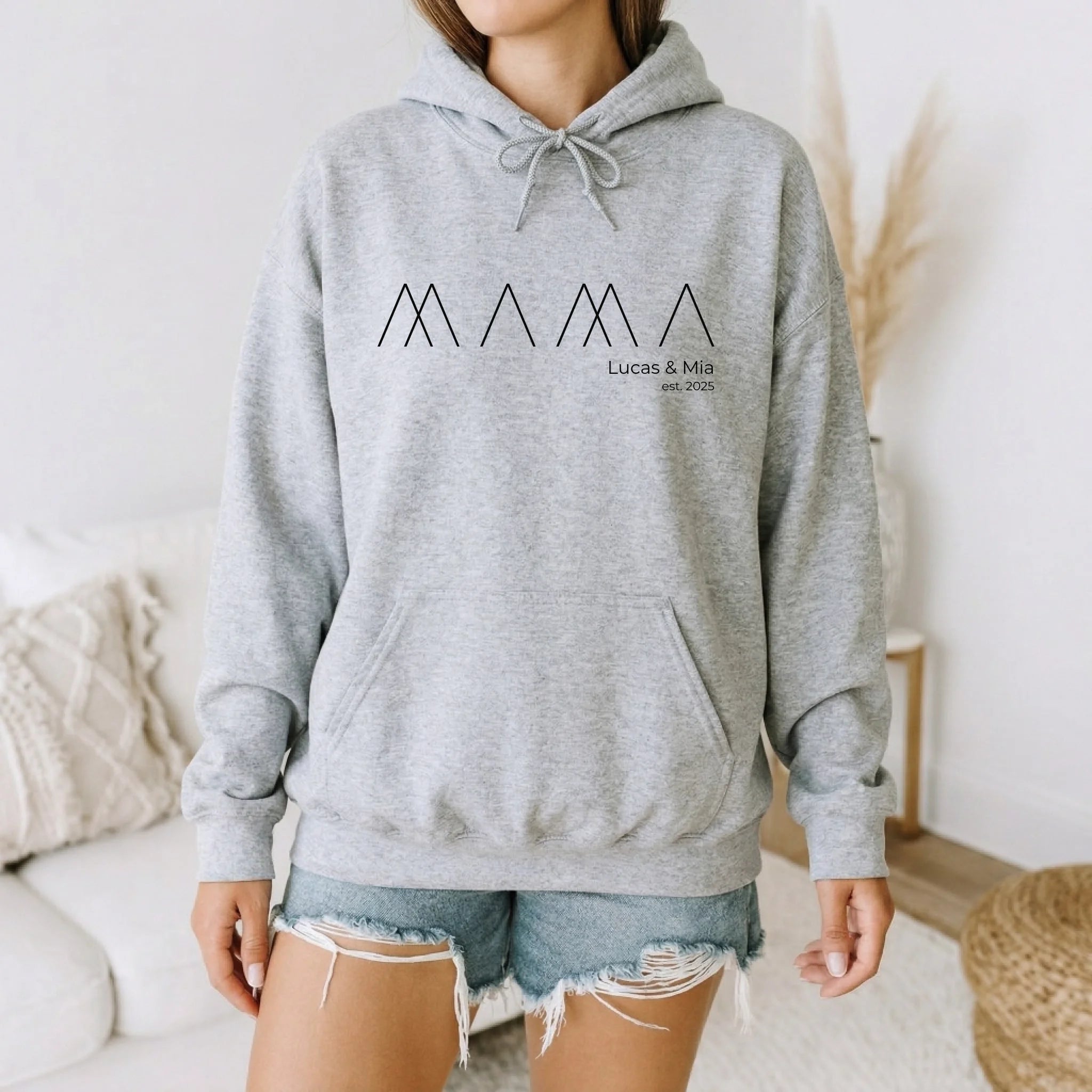 Hoodie Frau heather grey 684573