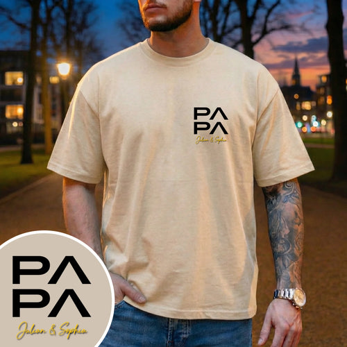 Das perfekte Geschenk für Väter: Personalisiertes Papa-Shirt mit Namen der Kinder