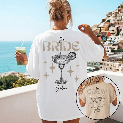 Margarita JGA T-Shirt Personalisiert – Boho Bachelorette Shirt für Braut & Crew