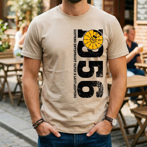 70. Geburtstag TÜV T-Shirt 1956 – Legendärer Jahrgang - Lustiges Oldtimer Geschenk für Männer zum Siebzigsten - Personalisiert