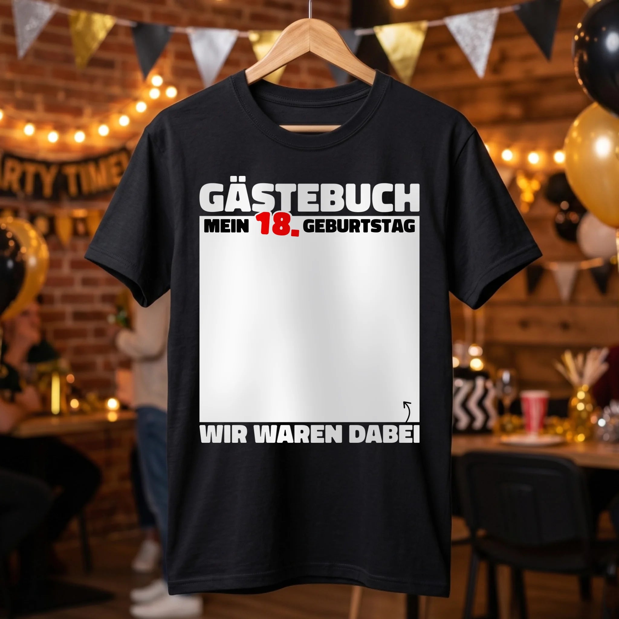 Shirt schwarz hängend party style