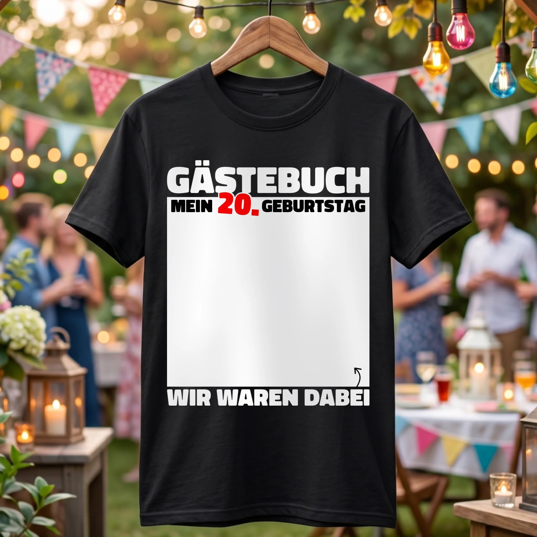 Shirt schwarz hängend party garten style