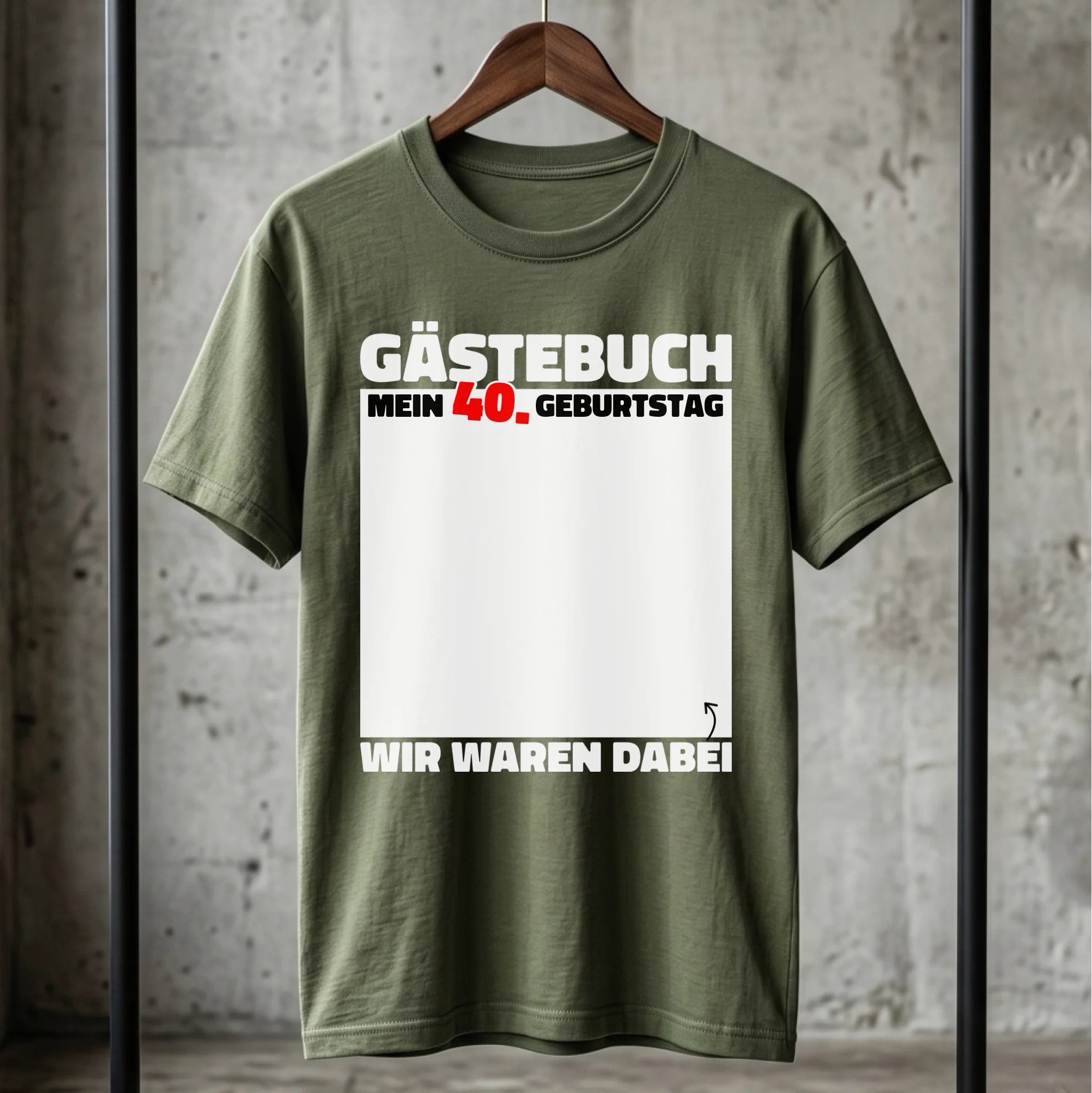 T-Shirt mitilär grün hängend
