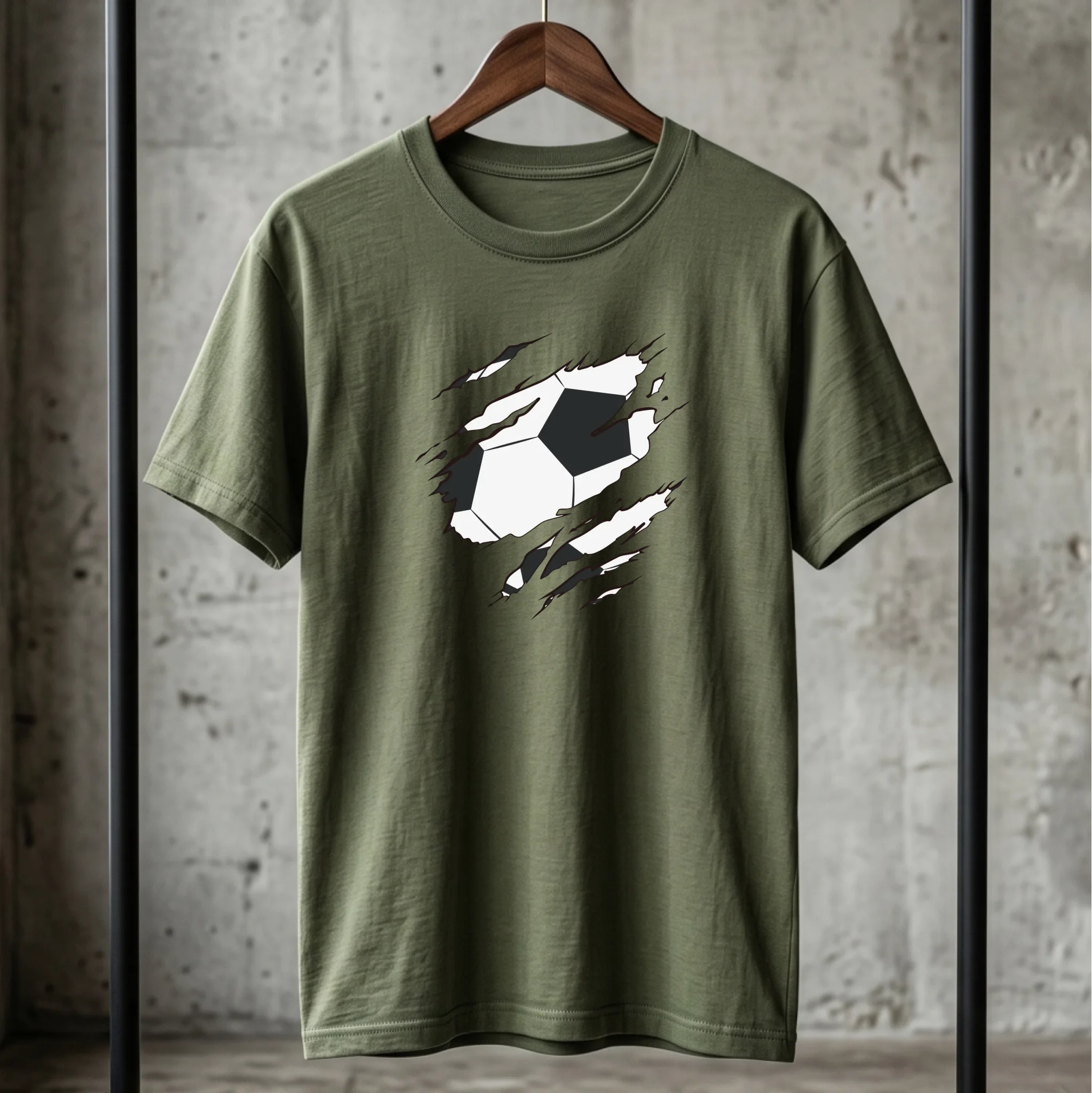 T-Shirt mitilär grün hängend