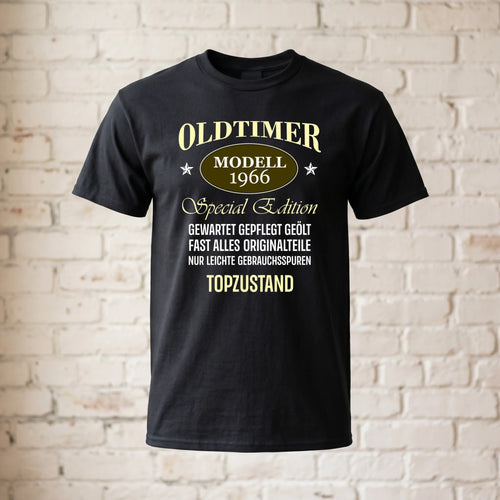Personalisierbares 60. Geburtstags T-Shirt - Oldtimer Originalteile Lustiges Geschenk Modell 1966