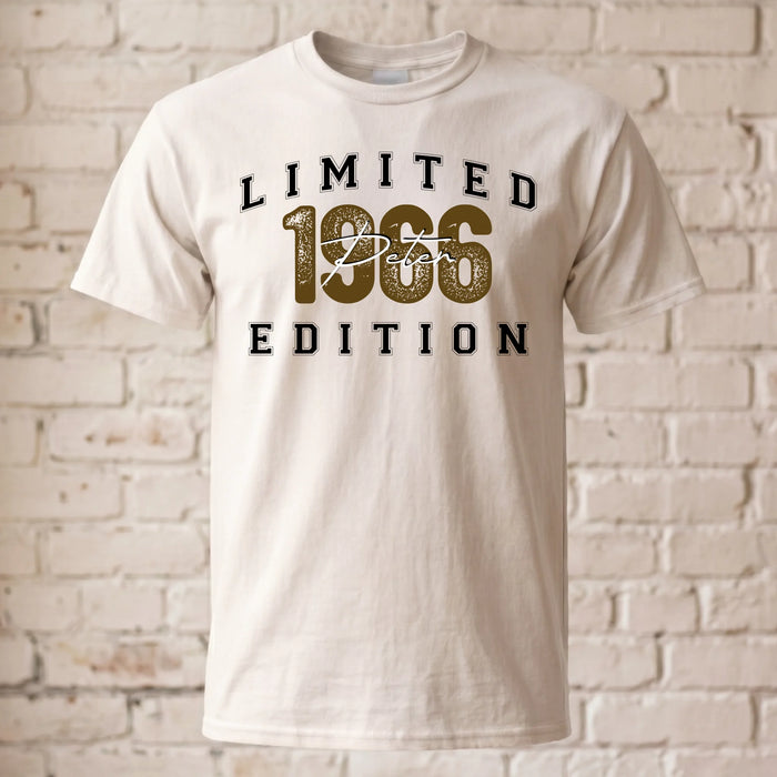 60. Geburtstag Geschenk Männer 1966 T-Shirt Personalisiert Name Vintage Look Original Wunschjahr Herren Shirt 60 Jahre Limited Edition
