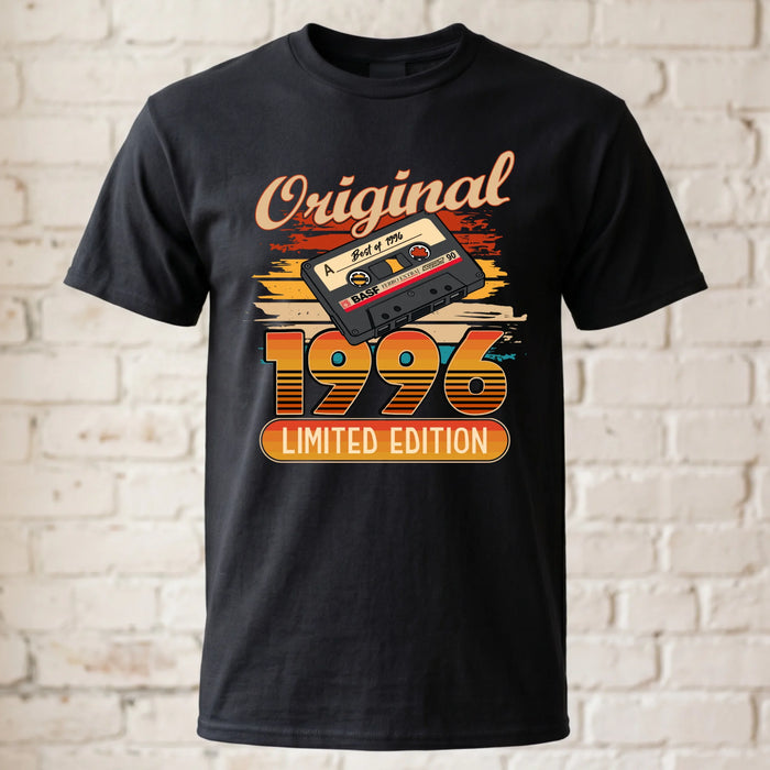 Original 1996 Limited Edition T-Shirt – Personalisiertes Retro Geschenk zum 30. Geburtstag – Vintage Kassette Design