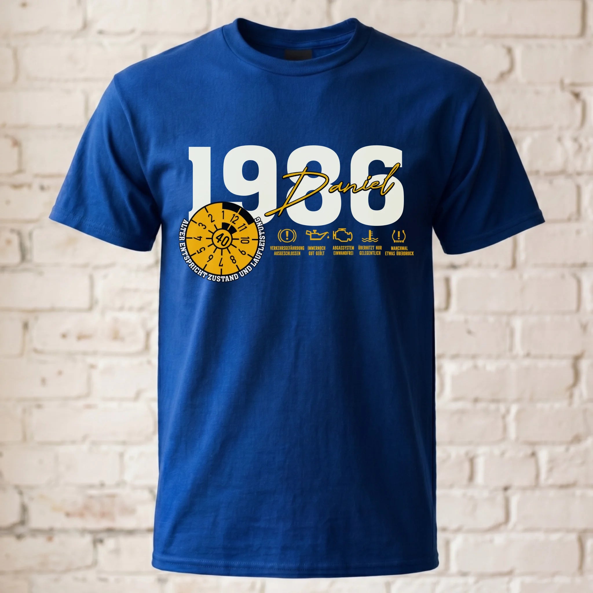 T-Shirt ghosted royal blau 2