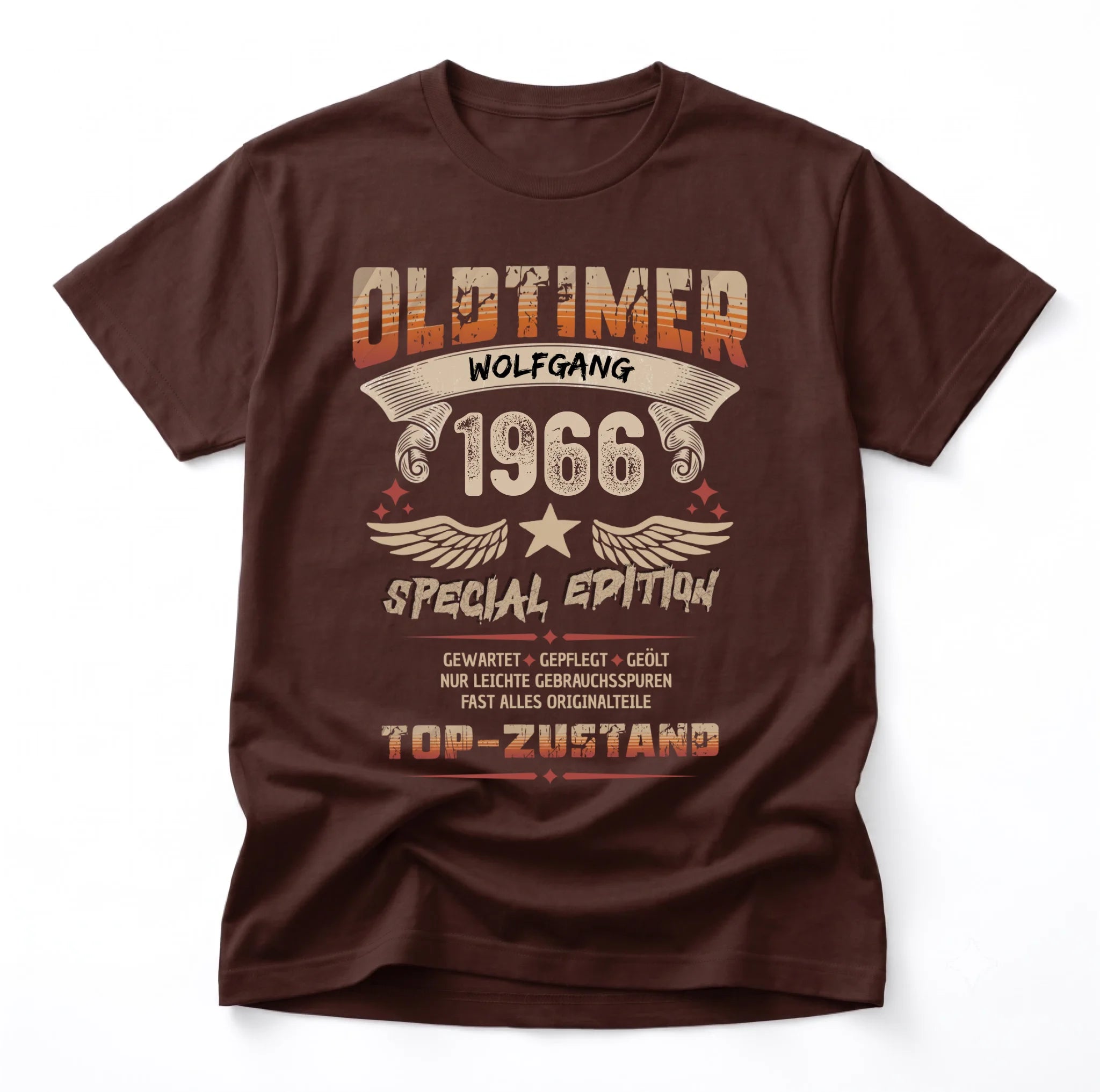 T-Shirt Mockup Dark Choclade Flat Lying