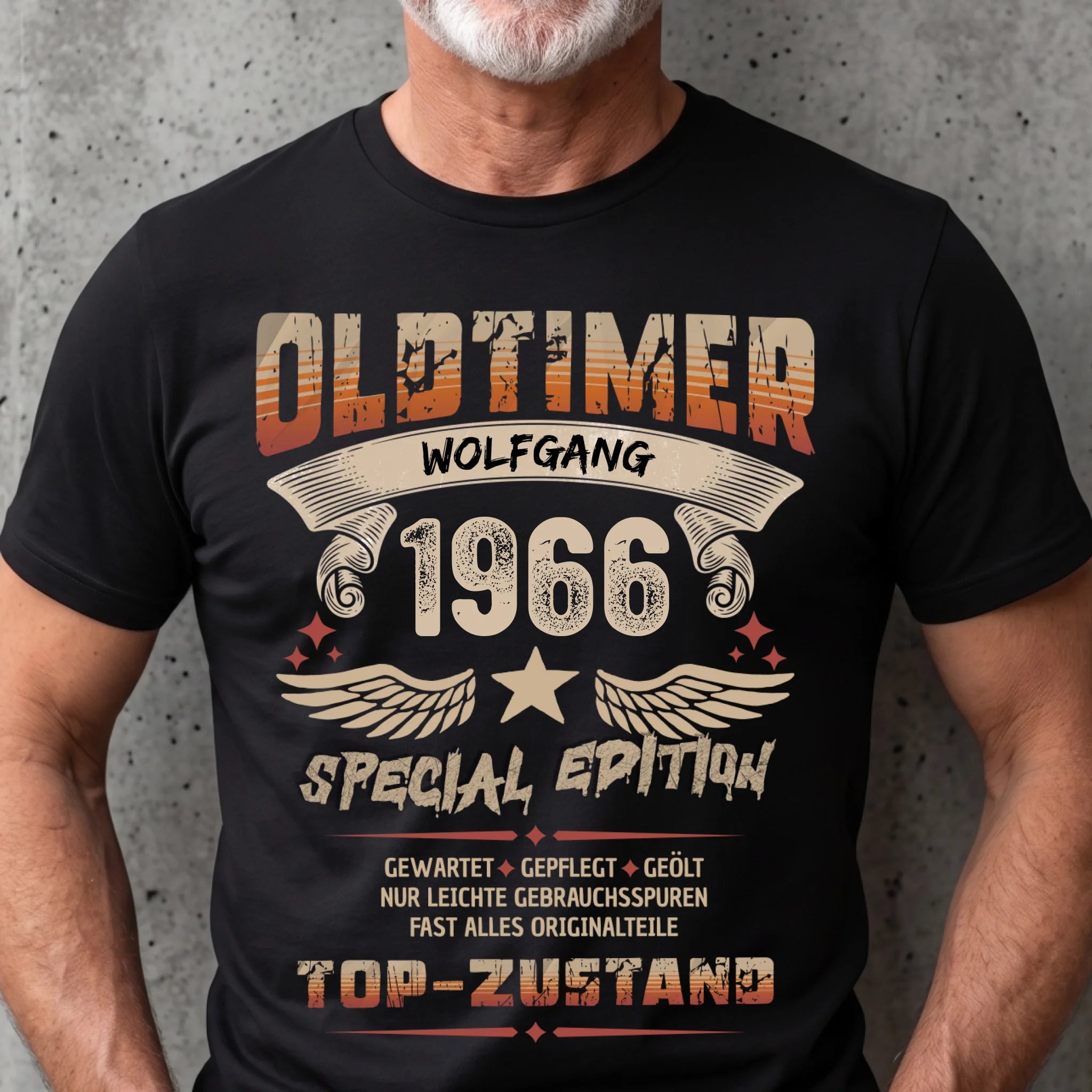 Mockup alter mann Schwarzes Shirt 2