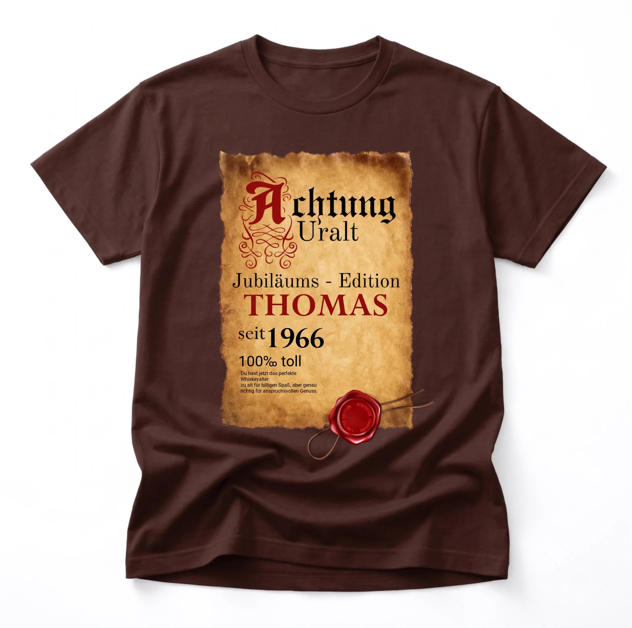 T-Shirt Mockup Dark Choclade Flat Lying