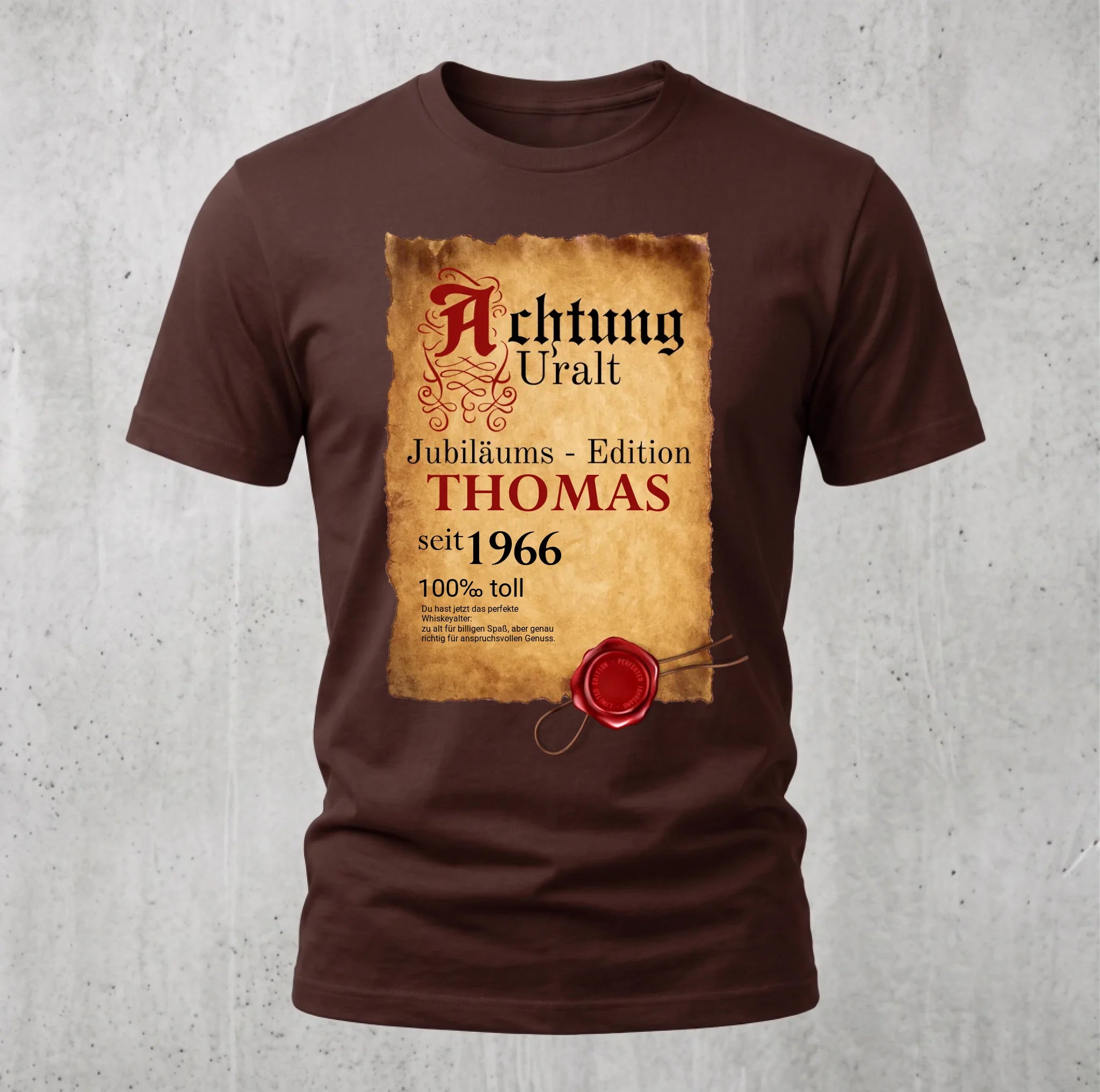 T-Shirt Mockup Dark Choclade ghosted 2