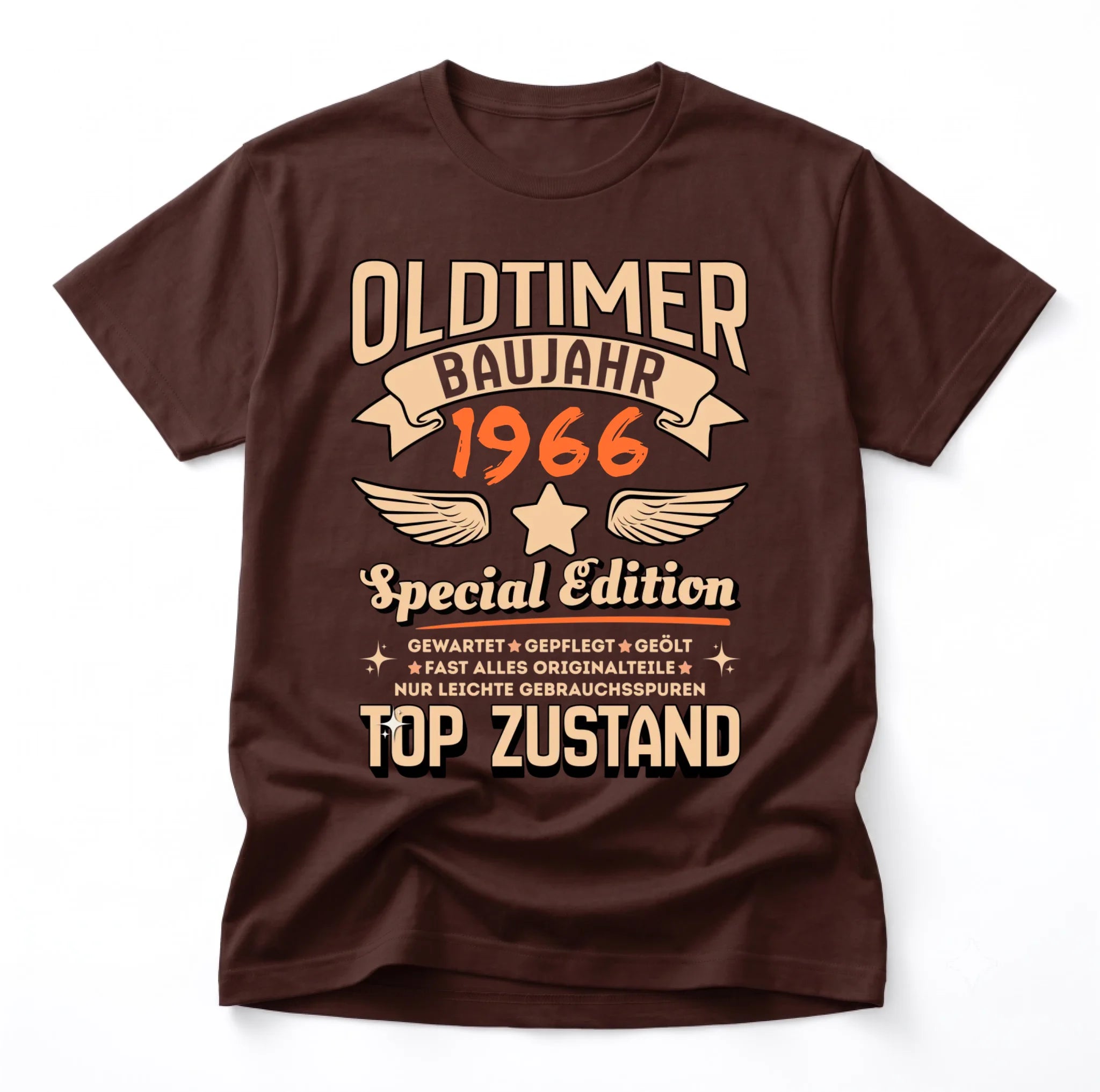 T-Shirt Mockup Dark Choclade Flat Lying