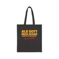 "Als Gott mich schuf..." Lustiger Jutebeutel mit Spruch – Witzige Baumwolltasche & Stoffbeutel – Humorvolle Geschenkidee Schwarz