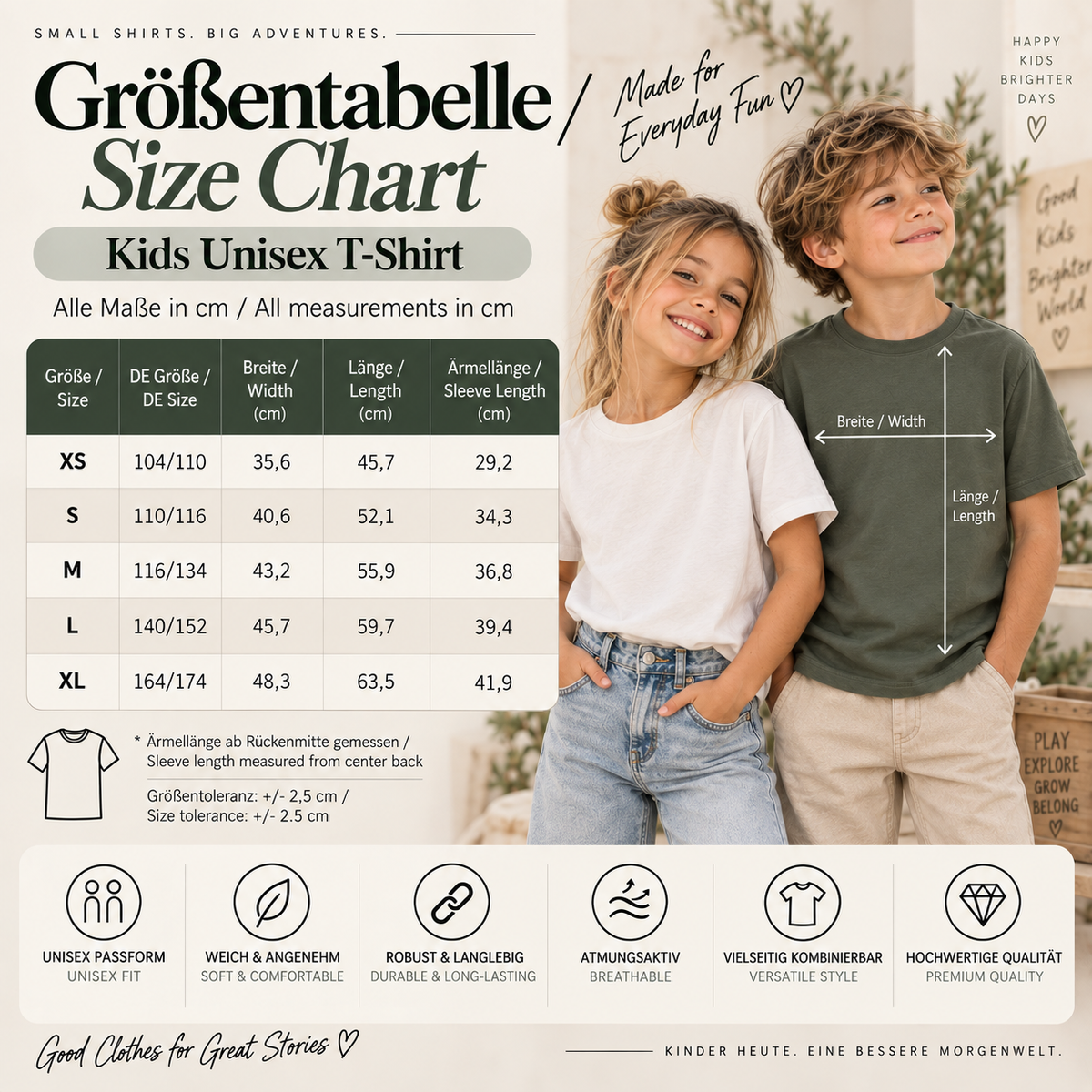 Größentabelle