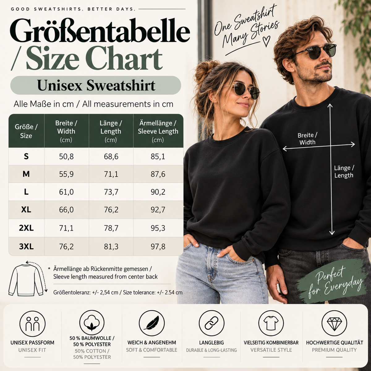 Größentabelle / Size Chart