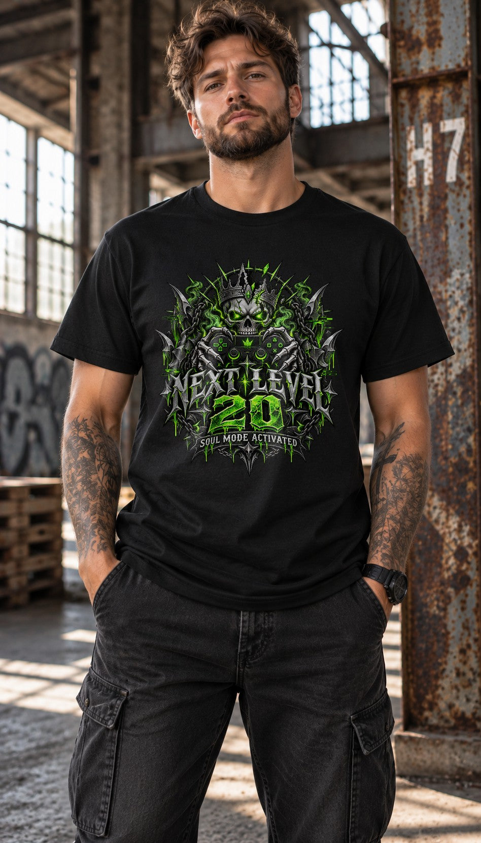 Personalisierbar Gamer Geburtstag T-Shirt Next Level Alter Shirt, Gaming Geschenk individuell für Zocker Herren