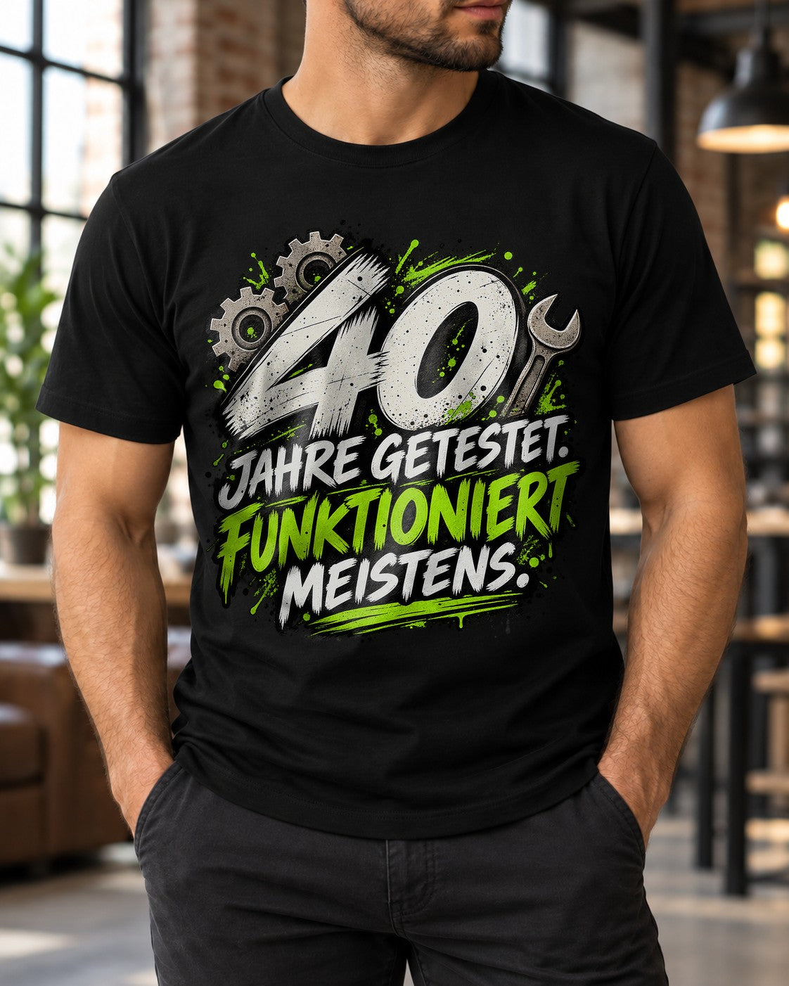 40 Jahre getestet funktioniert meistens T-Shirt, Lustiges Schrauber Geburtstagsshirt, Mechaniker Werkstatt Geschenk Herren