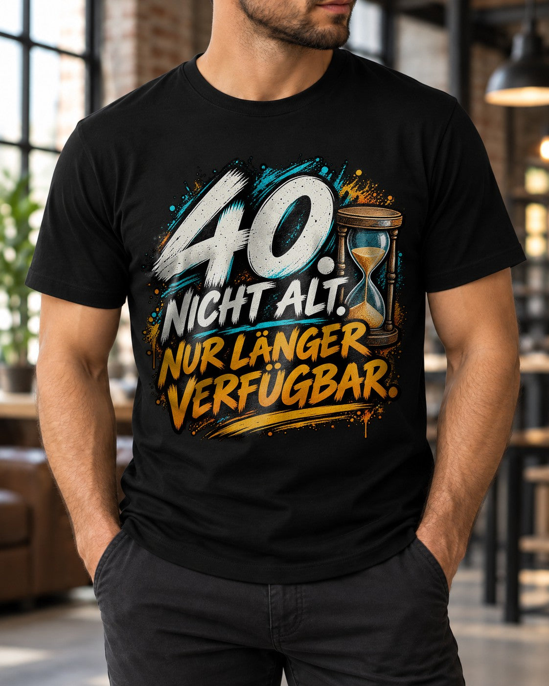 40. No viejo. Solo disponible por más tiempo Camiseta divertida para hombre, Regalo de 40 cumpleaños para hombre, Camiseta divertida con reloj de arena